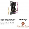 "Atarah" Black Antique Iron Door Knocker